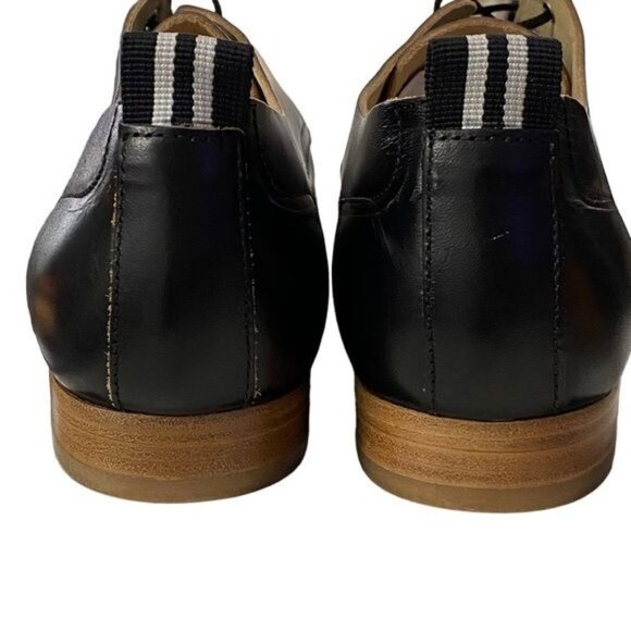 Rag & Bone Audrey Leather Shoes Oxford Tie Up Flats Black 41 - Picture 3 of 16